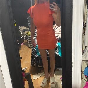 SHEIN Vibrant Orange Mini Dress with Flutter Sleeves
2 for $6